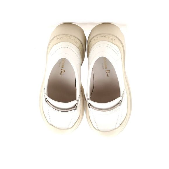 Christian Dior Women's Code Platform Loafers Leather White - Main Image